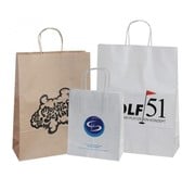Specipack Bedrukte papieren tasjes - 54 x 15 x 49 cm - Per 100 stuks - Keuze uit kleur en handgreep