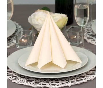 Specipack Serviette de table 3 plis - 40cm x 40cm - 1/8 pli - crème - 1000 pièces