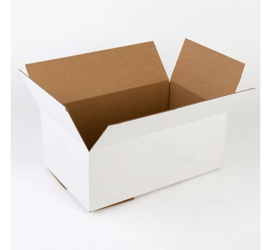 Boîtes pliantes américaines blanches simple vague 305 x 220 x 250 mm A4 - Lot de 120 boîtes blanches