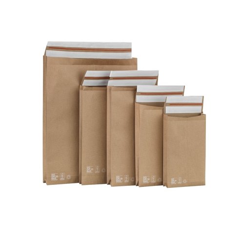 Specipack Papieren verzendzakken - do good bag - 450 x 550 x 80 mm - 135g - met retourstrip - 100 stuks