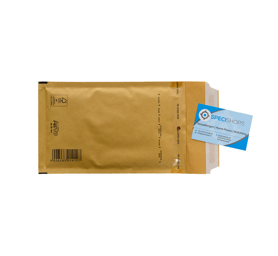 Enveloppes à coussin d'air Marron B12 - Enveloppe à bulles 120 x 215 mm A6 - Boîte de 200 pièces