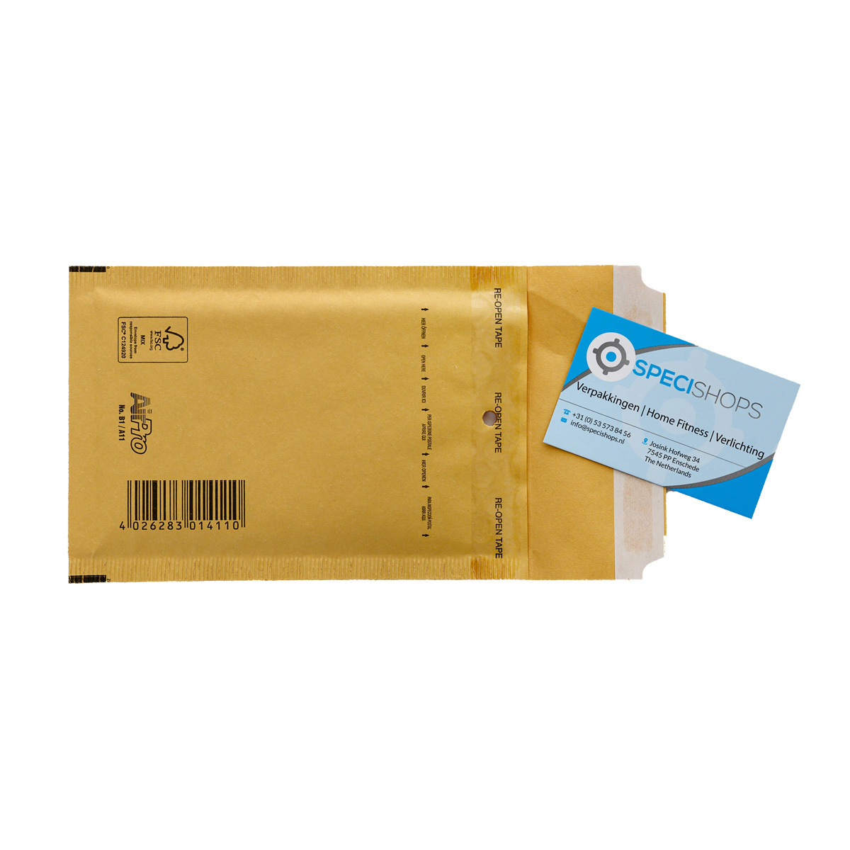 324x229 mm (C4) Enveloppe Post Marque blanche avec fenêtre, PLP324229W-W