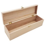 Specipack Wijnkist hout voor 1 fles - met kliksluiting - 36 cm x 10,4 cm x 10 cm