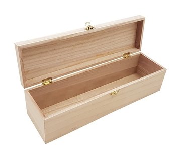 Specipack Coffret à vin en bois pour 1 bouteille - avec fermeture par clic - 36 cm x 10,4 cm x 10 cm