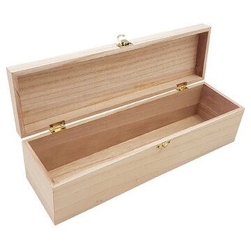 Specipack Coffret à vin en bois pour 1 bouteille - avec fermeture par clic - 36 cm x 10,4 cm x 10 cm