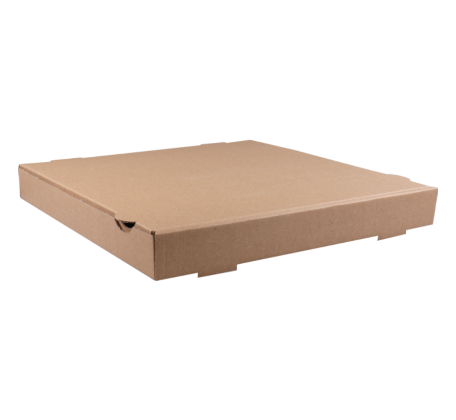Pizzadoos golfkarton - 33x33x4cm - bruin - 100 stuks