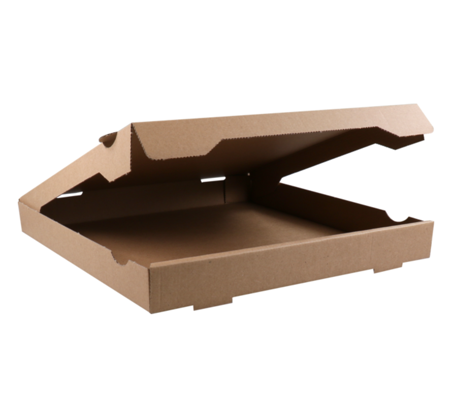 Boîte à pizza en carton ondulé - 33x33x4cm - brun - 100 pièces