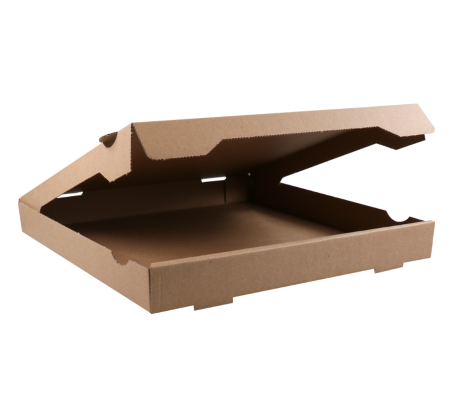 Pizzadoos golfkarton - 33x33x4cm - bruin - 100 stuks