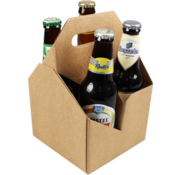 Specipack Porte-bouteilles en carton - pour 4 bouteilles - bière - paquet de 25 pièces