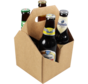 Porte-bouteilles en carton - pour 4 bouteilles - bière - paquet de 15 pièces