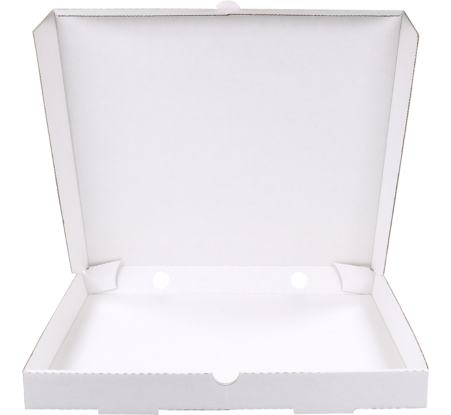 Pizzadoos golfkarton - 33 x 33 x 4 cm - wit - 100 stuks