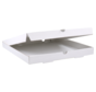 Pizzadoos golfkarton - 33 x 33 x 4 cm - wit - 100 stuks