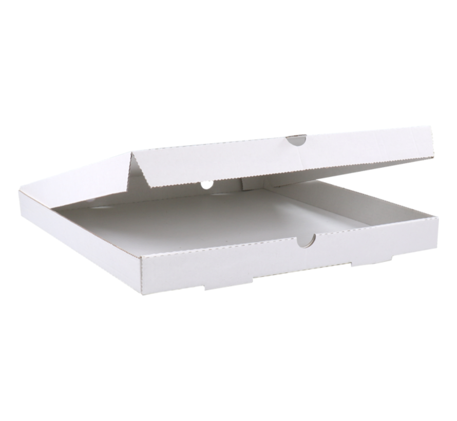 Pizzadoos golfkarton - 33 x 33 x 4 cm - wit - 100 stuks