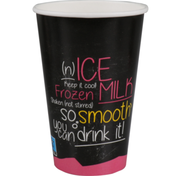 Specipack Gobelet Milkshake en carton - ICE is (N)ICE - 400ml/16oz - 1000 pièces