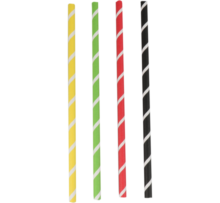 Pailles Milkshake - papier - 230mm - différentes couleurs - 7000 pièces