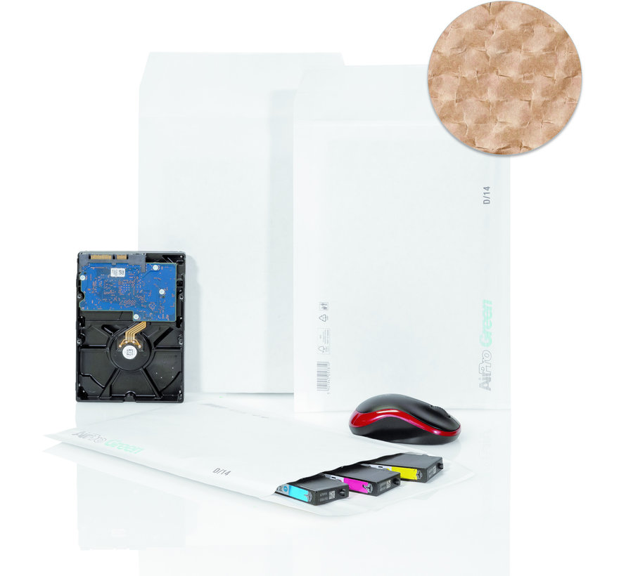 Enveloppe matelassée C13 - Entièrement recyclable - 150 x 215 mm A5 - Boîte de 100 pièces