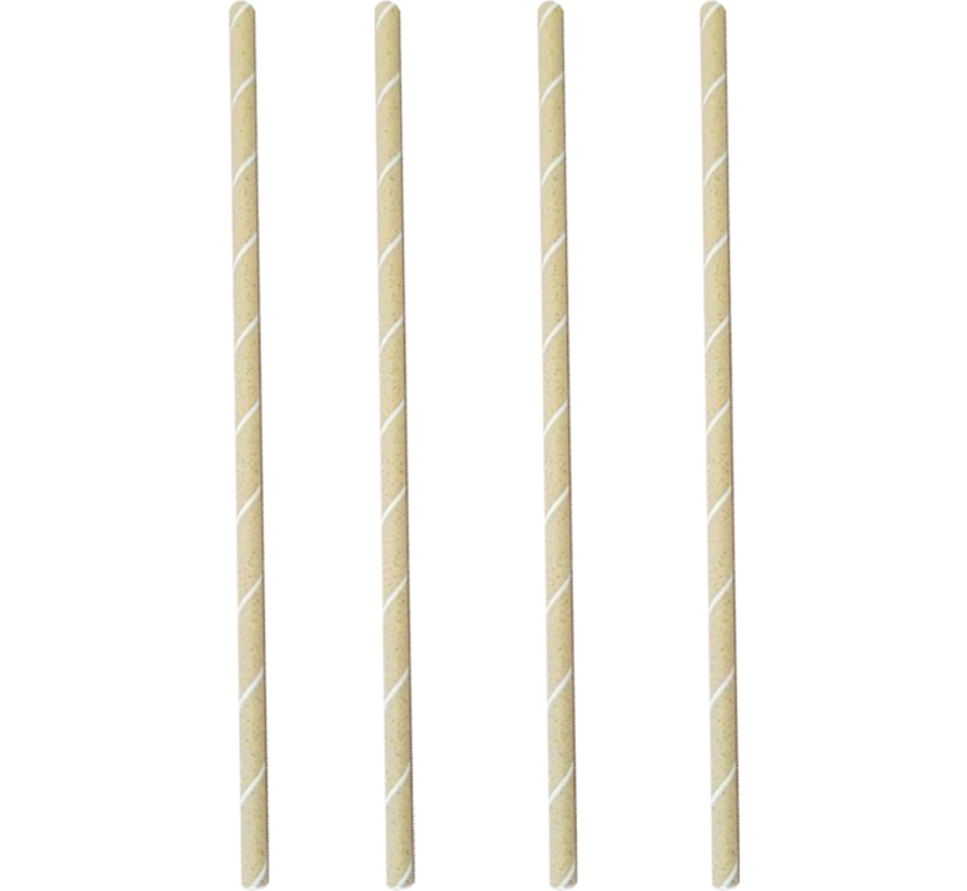Pailles - Papier gazon - 200mm - crème/blanc - 10 000 pièces