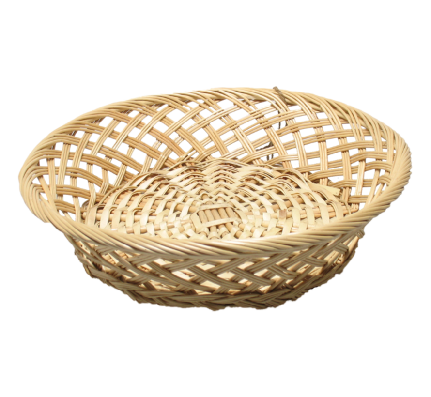 Panier en osier - naturel - rond - Ø33cm - 8cm