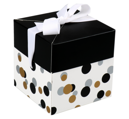 Specipack Boîte à confettis - Pop Up Box - 10x10x10cm - 25 pièces