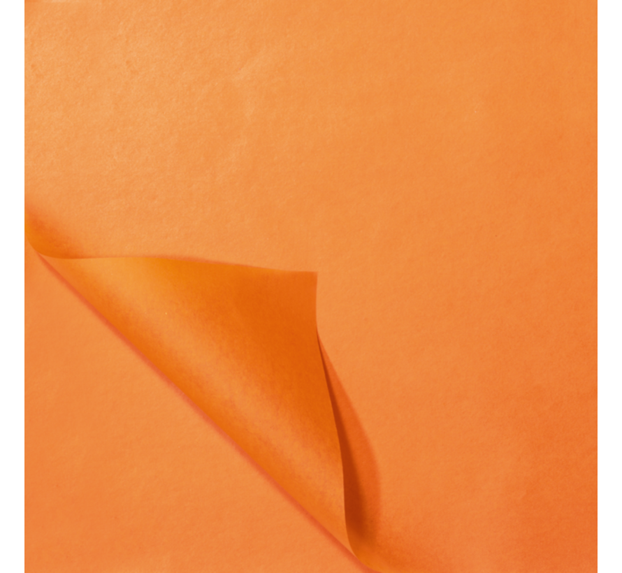 Zijdevloei - 50x70cm - oranje - 480 vellen