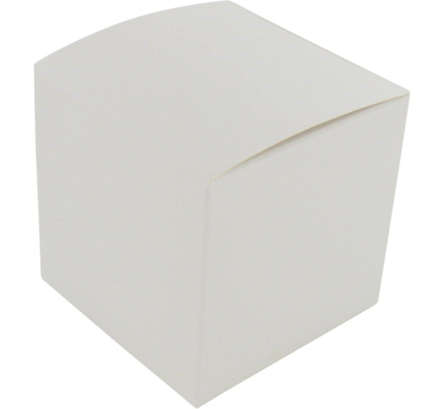Boîte cadeau blanche - cube - 8x8x8cm - 25 pièces