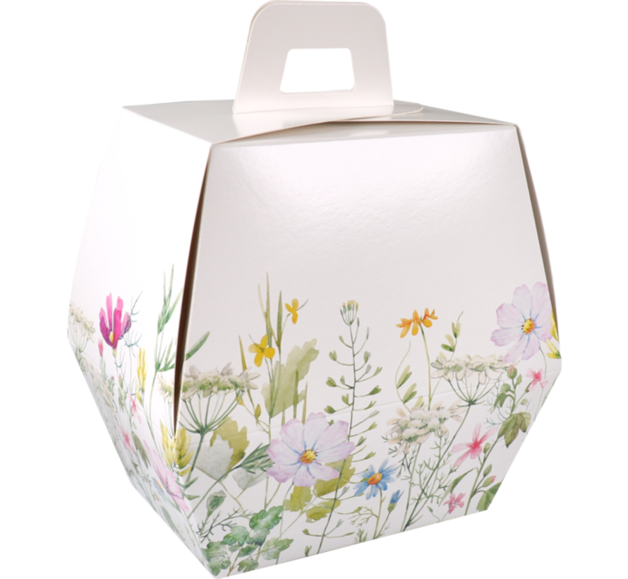 Boîte de Pâques - Floral - carton - 180x126x233mm - 25 pièces