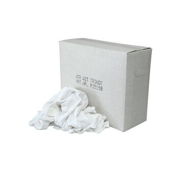 Specipack Poetsdoeken WTR -  witte tricot met gekleurd randje - 10 kg (50st)