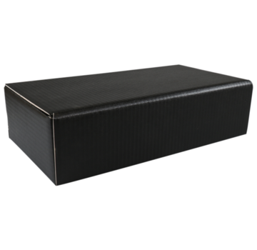 Specipack Luxe geschenkdoos -  Geschikt voor 2 flessen - 192x360x93mm - zwart - 25 stuks