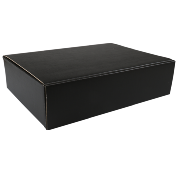 Specipack Luxe geschenkdoos -  Geschikt voor 3 flessen - 36x25.5x9.3cm - zwart - 25 stuks