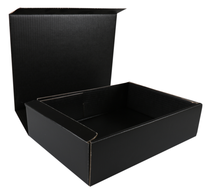 Coffret cadeau de luxe - Convient pour 3 bouteilles - 36x25.5x9.3cm - noir - 25 pièces