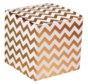 Geschenkdoos - Chevron - 20x20x20cm - wit/goud - 25 stuks