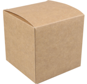 Specipack Boîte cube - carton + PP, 8x8x8cm - naturel - 25 pièces