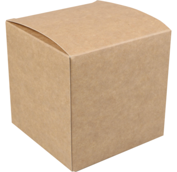 Specipack Boîte cube - carton + PP, 8x8x8cm - naturel - 25 pièces