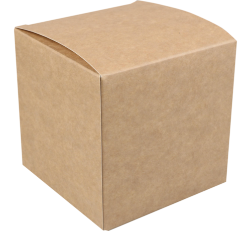 Specipack Boîte cube - carton + PP, 8x8x8cm - naturel - 25 pièces