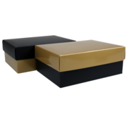 Specipack Boîte cadeau - carton -15x21x8cm - noir/doré - 10 pièces