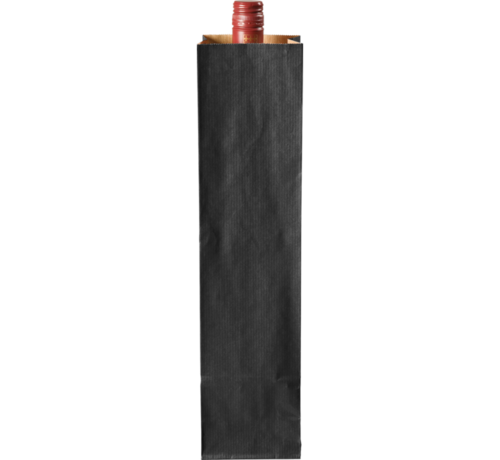 Specipack Sac à bouteilles - papier - 10x8x41cm - noir- 250 pièces