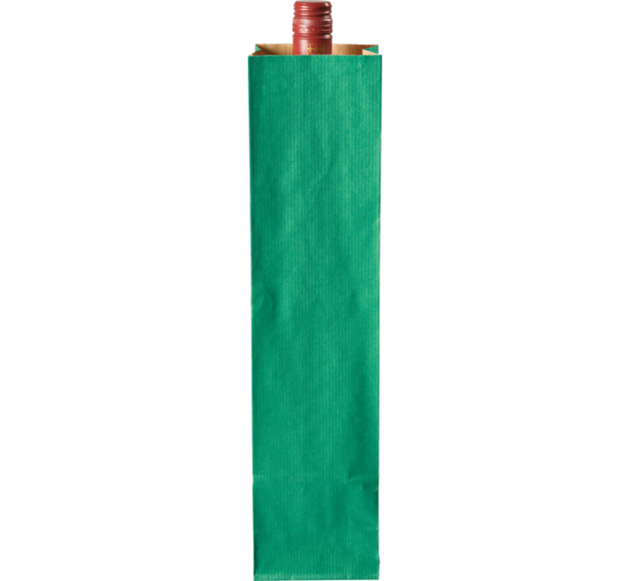 Sac à bouteilles - papier - 10x8x41cm - vert- 250 pièces