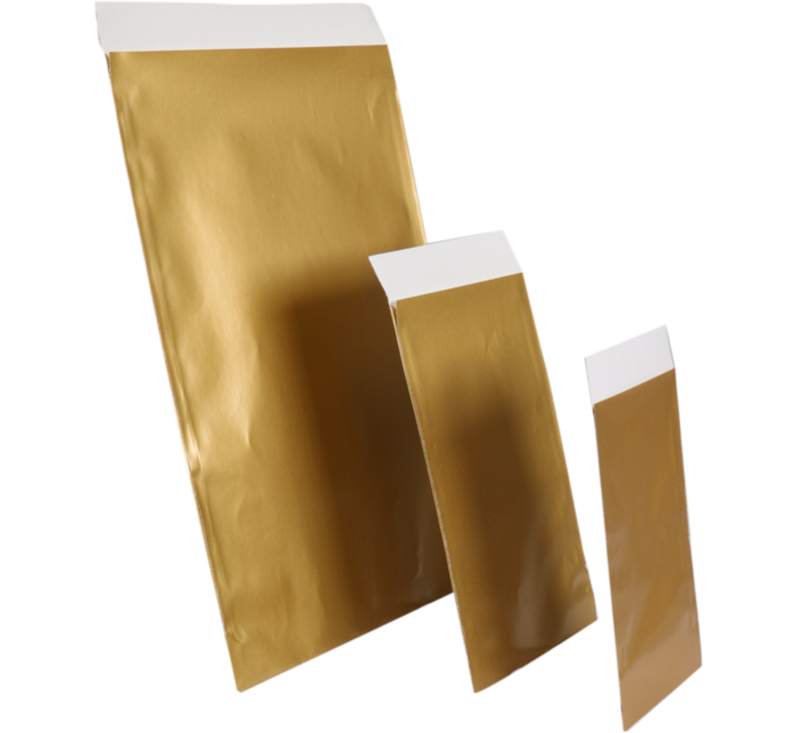 Fourniturenzak - papier - 10x16 cm - goud - 1000 stuks