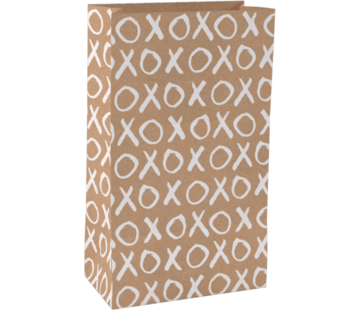 Specipack Sac cadeau - sac à fond plat - papier kraft - 18x10x31cm - XOXO - 250 pièces