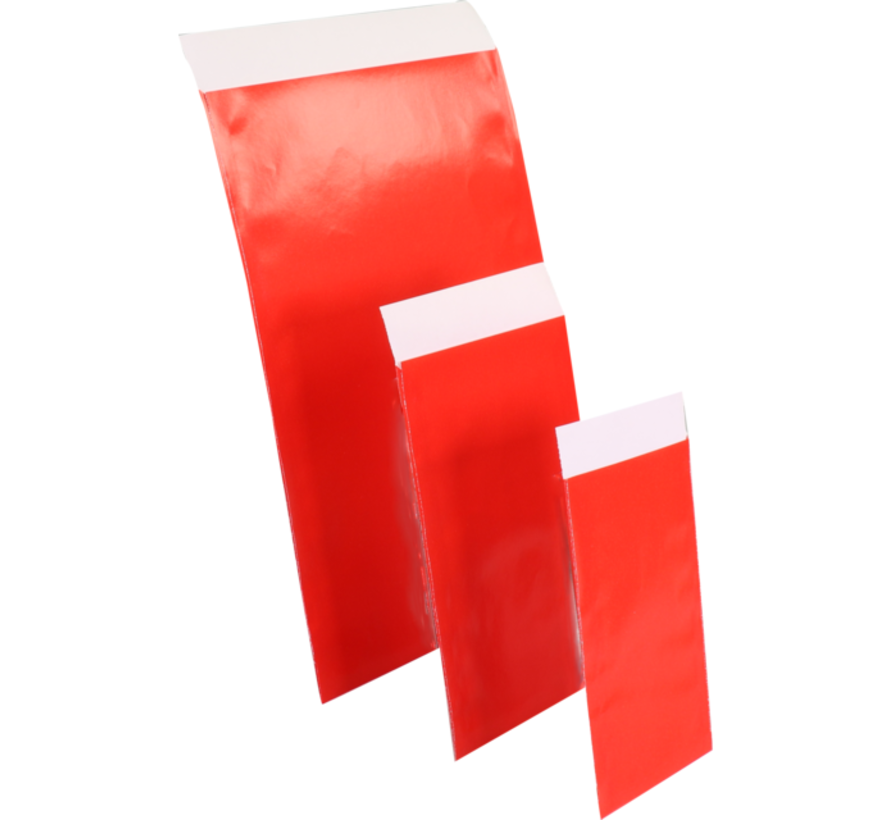 Fourniturenzak - papier - 10x16cm - rood - 1000 stuks