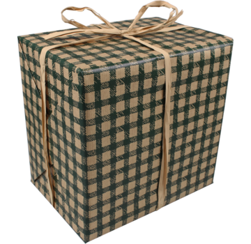 Specipack Geruit cadeaupapier - 50cmx400m - groen/naturel