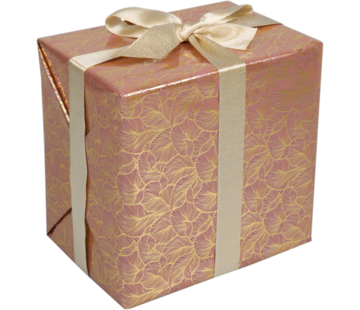 Specipack Cadeaupapier - 50cmx200m - Leafs - roze/goud