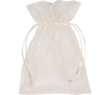 Specipack Sacs en organza - 12x17cm - blanc cassé - 5 pièces