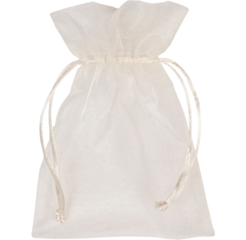 Specipack Sacs en organza - 12x17cm - blanc cassé - 5 pièces