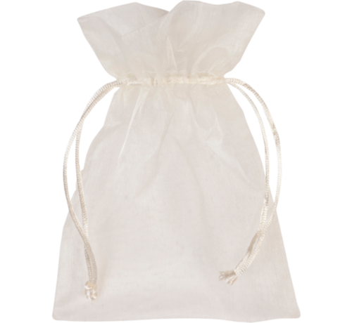 Specipack Sacs en organza - 12x17cm - blanc cassé - 5 pièces