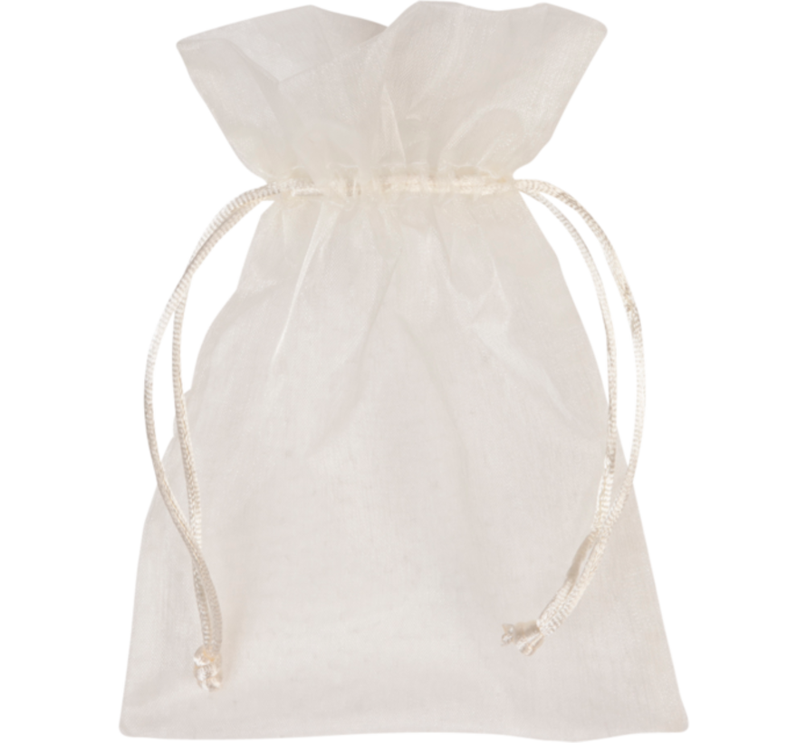 Sacs en organza - 12x17cm - blanc cassé - 5 pièces