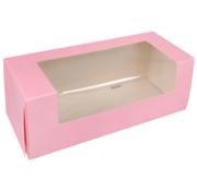 Specipack Boîte à fenêtre latérale - carton - 25x10x9cm - rose - 100 pièces