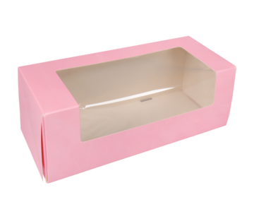 Specipack Boîte à fenêtre latérale - carton - 25x10x9cm - rose - 100 pièces