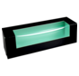 Boîtes à macarons - Pour 6 pièces - 165x47x47mm - noir/vert menthe - 400 pièces