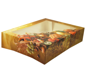 Specipack Cateringdoos - fruitdesign - 26x22x7.5cm - met venster - 50 stuks